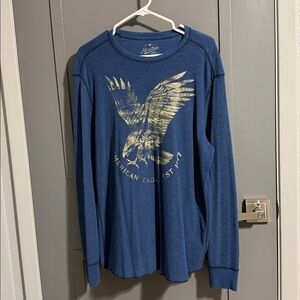 American Eagle Outfitters Heritage Blue Thermal Top